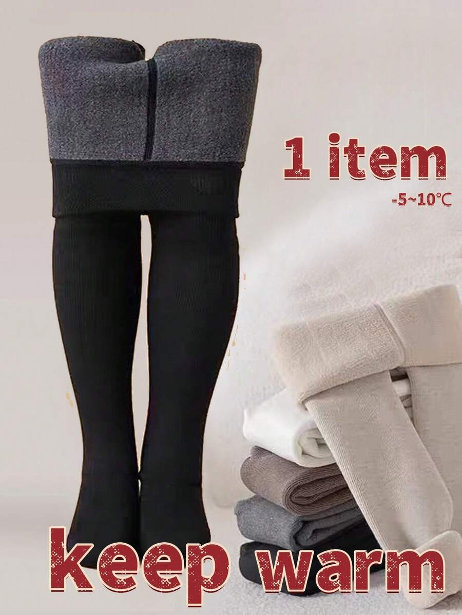 1件儿童舞蹈紧身裤，防起球，加厚，白色，专业舞蹈练习紧身裤，保暖舒适，女童紧身裤 - 黑色 - 查看 1