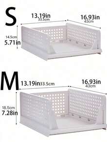 1 pieza Caja de almacenamiento de ropa con cajón plegable, organizador de armario de múltiples capas, juego de cajones de almacenamiento para el armario del dormitorio - Blanco - Ver 4
