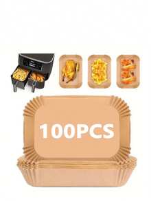 200/100张空气炸锅纸内衬空气炸锅一次性纸内衬防油防水空气炸锅纸篮碗内衬6英寸100/50/25张纸质空气炸锅内衬，默认OPP包装，6英寸不粘圆形烘焙纸，兼容大多数空气炸锅 - 彩色 - 查看 21