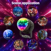 Mini Magic Ball Disco Light - USB Powered, Multicolored Rotating LED Ball, Suitable For Parties, Birthdays And Home Decor, Party Lighting | Vibrant Lighting | Plastic Ball, Disco Ball Light - Multi-color light - View 11