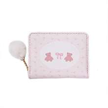 Ví gấp đôi ngắn thiết kế hình thỏ dễ thương mới dành cho nữ có ngăn đựng tiền xu và khe cắm thẻ có khóa kéo dành cho nữ Ví mini Ví nhỏ Ví dễ thương Ví đựng thẻ Ví đựng tiền xu Túi đựng chìa khóa Dây đeo chìa khóa - Màu Hồng baby - Xem 6