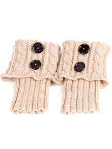 1 Pair Women's Winter Warm Boot Cuffs, Crocheted Knitted Boot Socks Short Leg Warmers, Leg Sleeve Boots Cover Warmer Gifts - Mouldless - View 9