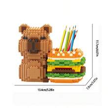 A Set Of 700 Small Particles To Assemble Building Blocks Love Peach Pen Holder Assembly Toy Gift Model Ornaments Birthday Gift Christmas Gift Etc. - Multicolor - View 10