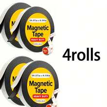 2 Rolls Of 39.4inch Super Strong Magnetic Tape - Easy To Cut And Stick On Refrigerators, Whiteboards, Etc. Equipped With This High-Viscosity Rubber Strip, It's A Premium Choice For Home Decor Accessories |   Durable Rubber Magnetic Sticker, Magnetic Tape