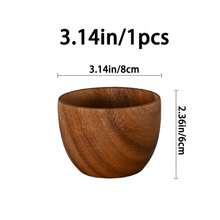 1/2/4/8pcs 3.14in/4.92in/5.51in/6.3in Handcarved Gourd Shaped Wooden Bowls - Rustic Wooden Salad/Snack Bowls, For Popcorn, Pasta, Candy, Cereal, Coconut Spread, Appetizers, Kitchen
