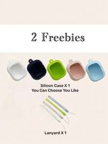 新款透明触控低延迟 TWS 无线耳塞，带硅胶保护壳和挂绳，适合运动、办公、游戏、USB-C 充电、5.3 半入耳式无线运动耳机，电池寿命超长（含硅胶壳和挂绳的耳塞）