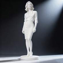 Custom 3D Printed Personalized Q-Version Figurine, Full White Model Action Figure - White - View 4
