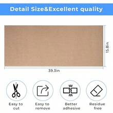 Cat Carpet Remnants Cat Scratching Mat Trimmable SelfAdhesive Carpet DIY Climbing Scratcher Scratch Furniture Protector Covering Posts 39.3" X 15.8" Beige - 15.8 英吋 x 39.3 英吋+米色 - 查看 2