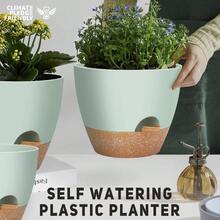 - Macetas grandes de 12 pulgadas, 10 pulgadas, 9 pulgadas, paquete de 3 macetas con mltiples agujeros de drenaje de malla para plantas y flores de jardn de interiores y exteriores. - Verde + 12+10+9 pulgadas - Ver 6