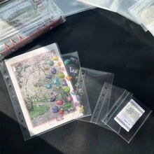 1 套 A5/A6/A7/A8/M5 透明贴纸袋，用于活页夹、记事本、相册、文件整理器、办公用品的补充插页 - 無色 - 查看 5