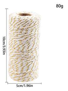 1pc Christmas Packaging Rope, Used For Gift Wrapping Decoration Items, 3-Color Colorful Hemp Rope Gift Wrapping Rope Christmas Bell Decoration - Multicolor - View 3