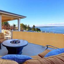 Cubierta de visualizacin de privacidad para balcn, visualizacin de privacidad de 3x 16.4 pies, visualizacin de privacidad para terraza, cubierta de parasol resistente a los rayos para porche - Beis - Ver 4