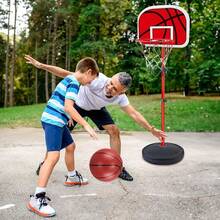 Canasta de Basquetbol para Niños, Canasta de Baloncesto Interior para Puerta con Luces LED Marcador Electrónico y 3 Balón, Baloncesto Juguetes para Niños y Adultos, Regalos de Cumpleaños Niño (Rojo)