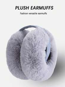 1pc, Plush Ear Cups For Winter Girls To Keep Warm In Winter, Ear Protections, Fashionable Anti-Freezing Ear Warming Covers, Foldable Accessories For Winter