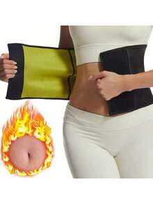 Unisex Neoprene Sweat Waist Trainer Belt, Slip-On Design Provides Back Support And Enhanced Moisture-Wicking Function - Black - View 5