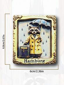 Naklejka magnetyczna 3D z żywicy na lodówkę, europejski zabytek, pamiątka z podróży, wystrój domu - Wielokolorowe - Zobacz 5