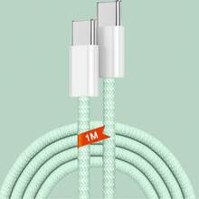 3.3英尺/6.6英尺 USB-C 转 USB-C 数据线，60W Type-C 充电器，C 转 C 充电线，兼容 Apple 16/16 Pro Max/15 Plus/15 Pro Max，Galaxy S25/S24/S23/Note 20， - 彩色 - 查看 11