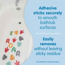 CleanUp - Pegatinas de bao Antideslizantes para Sentarse y Salpicadura temtica de Dinosaurio, calcomanas Adhesivas Antideslizantes de  para Tina para nio 6+ sin BPA - Pegatinas de baño - Ver 4