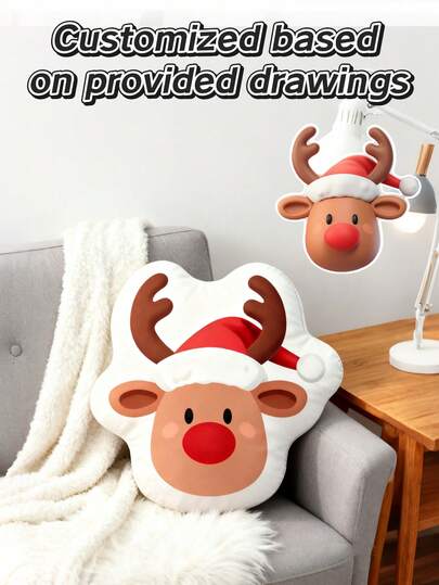 Almohada personalizada con diseño navideño 1 pieza Almohada de peluche impresa en 3D por ambos lados, personalizable con fotos de tu rostro, Body o celebridad, de tela de poliéster tejida, retrato 3D personalizado envuelto completamente, adecuado para sofá, silla, coche y decoración de dormitorio - Regalo único de Navidad, Halloween, Acción de Gracias Almohada de peluche personalizada, regalo ideal para entusiastas de los animales, diseño creativo de doble cara