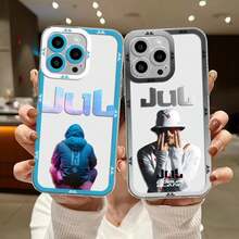 JuL C'est Pas Des Lol Rapper Phone Case Covercompatible with  16 15 14 13 12 11 Mini Pro Max X XR XSMax 7 8 Plus Transparent Cover,Covercompatible with  17 Hülle, 17 pro Hülle, 17 promax Hülle