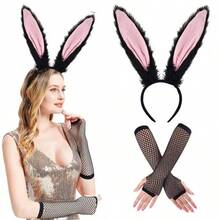 Bando Fashion Serbaguna Terbaru 2025, Cocok untuk Perjamuan, Pesta, Cosplay Bunny Girl, Set Bando & Telinga - Kelinci - View 1
