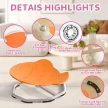 Children's Exercise Rotating Toy, Children's Rotating Chair, Birthday Gift BodyCoordination Training Chair, NonSlip Sensory Toys 360° SpinningChair For Kids Aged,4-12, Improving Kids PhysicalFitness - Orange - View 7