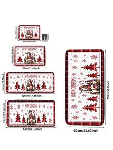 1 pieza Felpudo de felpa con diseño de enano de Navidad con barba blanca, antideslizante, plegable y de fácil cuidado para sala de estar, entrada, baño, lavandería, decoración de fiesta de Navidad, decoración de celebración de Navidad, decoración de entrada de Navidad, decoración de baño, dormitorio, sala de estar, comedor, alfombra antideslizante para interiores y exteriores, decoración navideña, decoración del hogar, felpudo de regalo de inauguración de casa en Navidad, regalo de Navidad, recuerdo de fiesta, decoración de otoño