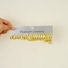 1-80pcs Fashionable Minimalist CCB Material Stud Earrings Set, Geometric Textured Earrings, Suitable For Women's Daily Wear, Gift For Girlfriends/Family/Friends