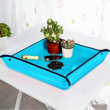 Tapete de replantio para transplante de plantas internas e controle preciso, bandeja de envasamento espessada à prova d'água de 27" x 27", tapete dobrável para vasos de suculentas, tapete de jardinagem portátil, presentes de jardinagem para homens e mulheres