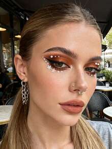 3D Shiny Rhinestone Diamond Glitter Five-Pointed Star Face Decorations, DIY Music Festival, Valentine's Day, Y2K Party, Face/Nail Glitter Gems - Multicolor - View 3