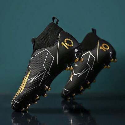 全新推荐青少年足球鞋，适合学校、学生、比赛、训练 - 高帮、长钉、耐用、防滑，适合成人和儿童