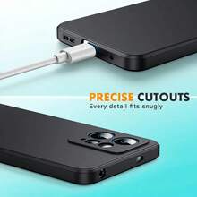 “一款黑色手机壳，适用于小米17/15T 5G/小米15T PRO 5G/红米Note 12 Turbo/红米Note 15 Pro/手机壳，手机保护套，手机套，黑色手机壳，简约手机壳，纯色手机壳，黑色TPU手机壳，抗冲击（军用级抗冲击），轻薄手机壳，手机保护套，手机外壳。” - 黑色-磨砂 - 查看 7