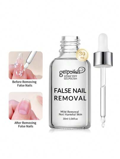 30ml Precise Nail Polish Remover, Suitable For Press-On Nails, Multi-Purpose Nail Polish Remover, Gentle Removal Of Gel Manicure, Non-Acetone Nail Polish Remover