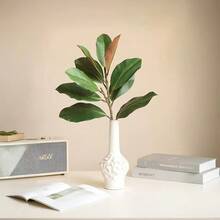 1pc Artificial Poinsettia Plant With Red Flowers And Green Leaves - Indoor/Outdoor Decor All Year Round, Suitable For Wedding, Garden, Home And Holidays - Pot Not Included, Holiday Accent, Decoration Plant, No Maintenance, Artificial Outdoor Floral - Multicolor - View 7