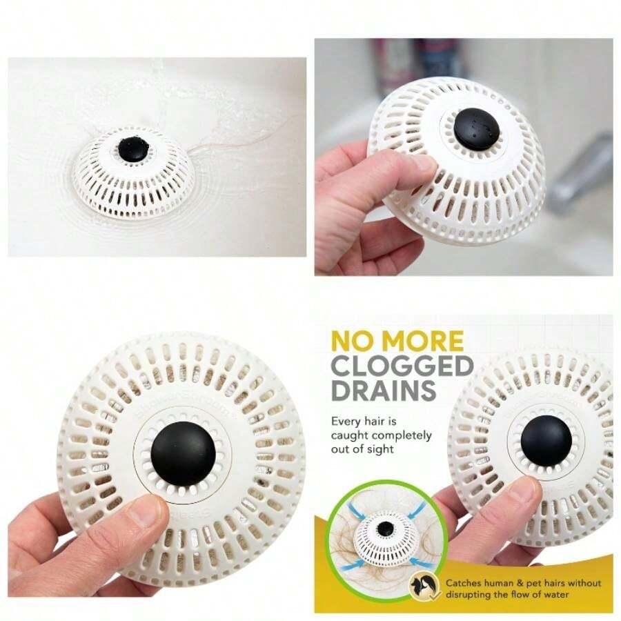 SHSULT755 - Protector de Drenaje ultrarrevolucionario para Ducha, sin tamao, Acero Inoxidable - ShowerShroom Stealth - Ver 1