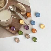 12 piezas/8 piezas/7 piezas Imanes de nevera con ondas de agua - Imanes de tablero de fotos redondos y cuadrados, adecuados para notas de pizarra blanca, decoración del hogar creativa y juegos de regalos, aplicables para la cocina y la oficina - Multicolor - Ver 5