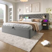 Bed Frames - Gray + Velvet + 180cm*200cm - View 2