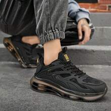 2025 Nuevos zapatos deportivos para hombres, zapatillas casuales impermeables de cuero KPU para otoño/invierno, versión coreana, ligeros, zapatos para estudiantes, zapatos de viaje para todas las estaciones, antideslizantes y resistentes al desgaste, zapatos de correr con cordones de moda, suela gruesa, talla grande