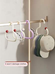 1/3 件多巴胺创意环形衣架，防滑挂帽子、围巾，多功能家居收纳整理器，简约设计 - 彩色 - 查看 7