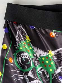Christmas Men's Cute Cat Artistic Digital Print Casual Boxer Briefs - Multicolor - View 5