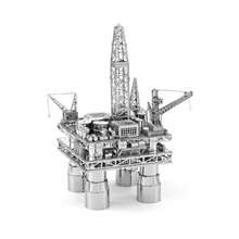 300pcs+ 3D Metal Puzzle DIY Model - Detailed Oil Rig Model With Crane & Drilling Tower, Stainless Steel Construction, Ideal Gift For Hobbyists & Oil Industry Enthusiasts, Festive Gift Idea|Intricate Construction|Durable Construction, Metal Puzzle Kits - Multicolor - View 4
