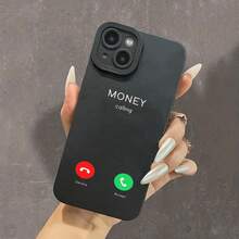 Innovative Phone Case Featuring "Money Incoming" Design, Compatible with Iphone Models 16, 16 Pro, 16 Pro Max, 15 Plus, 14, 13, 12, And - Schwarz - Übersicht 2