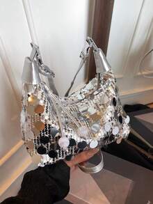 1pc Women's Fashionable Versatile Handbag, Portable High-Quality Shoulder Bag/Clutch Suitable For Dates, Shopping, Parties, Galas