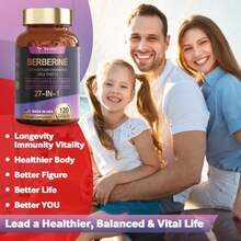 Miriyalyad Totaria 27-In-1 Berberine Supplement With Ceylon Cinnamon, Milk Thistle For Immune, Better Figure, Liver & Gut Health, Vegan Supplements, Free Shipping, Daily Health Care, For Women, For Men - Không có hương vị - Xem 3