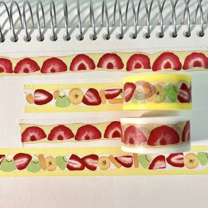 1 卷草莓和纸胶带，草莓蛋糕少女系列，甜点计划器 DIY 装饰贴纸，适用于装饰手机、日记本、计划器、剪贴簿