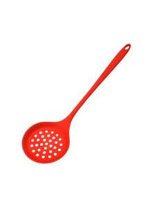 1/3 Pieces Set Of Silicone Scoop And Soup Spoon, Non Stick Pot Silicone Spoon Set, Kitchen Supplies Non Stick Pot Kitchenware Oil Control Spoon, Cooking Utensils - Red - View 11