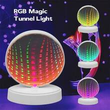 Un tunnel magique à mille couches avec lumière LED RGB et mode dégradé tactile. Convient pour l'éclairage décoratif dans les salons, les salles d'étude, les salles à manger, les bars et les luminaires pour fêtes de vacances - Tunnel lumineux à mille couches - Voir 3