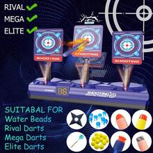 Diana éctrica con Pistola de Juguete y 40 Dardos de Espuma - Juego de Disparos para Niños de 0 a 16 Años, Objetivo Digital con Puntuació y Reinicio Automático, Ideal como Regalo de Navidad - ‎GT01 - Ver 5
