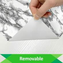 1 Rotolo di carta da parati autoadesiva nera lucida con gemme, adesiva rimovibile in vinile impermeabile per decorazione di casa, cucina e pareti