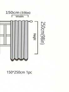 1/2pcs Cream Linen Blend Semi-Sheer Curtain, Translucent Privacy Curtain For Room, Balcony, Sun Shading - Beige - View 21